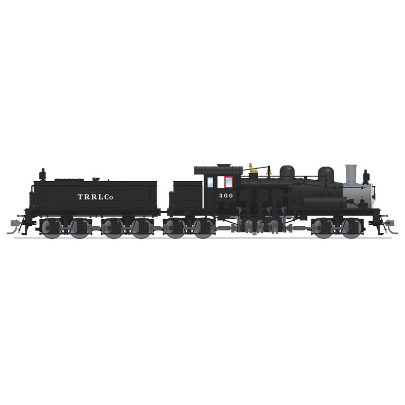 HO Class D 4 Truck Shay Locomotive, RedRiver Lumber #300 with Paragon 4