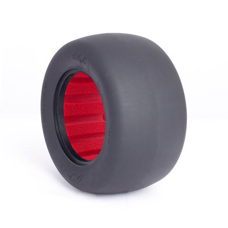 1/10 Slicks, Clay Tires with Red Inserts (2): Stadium Truck