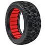 1/8 2AB Medium Long Wear Tires, Red Inserts( 2): Buggy