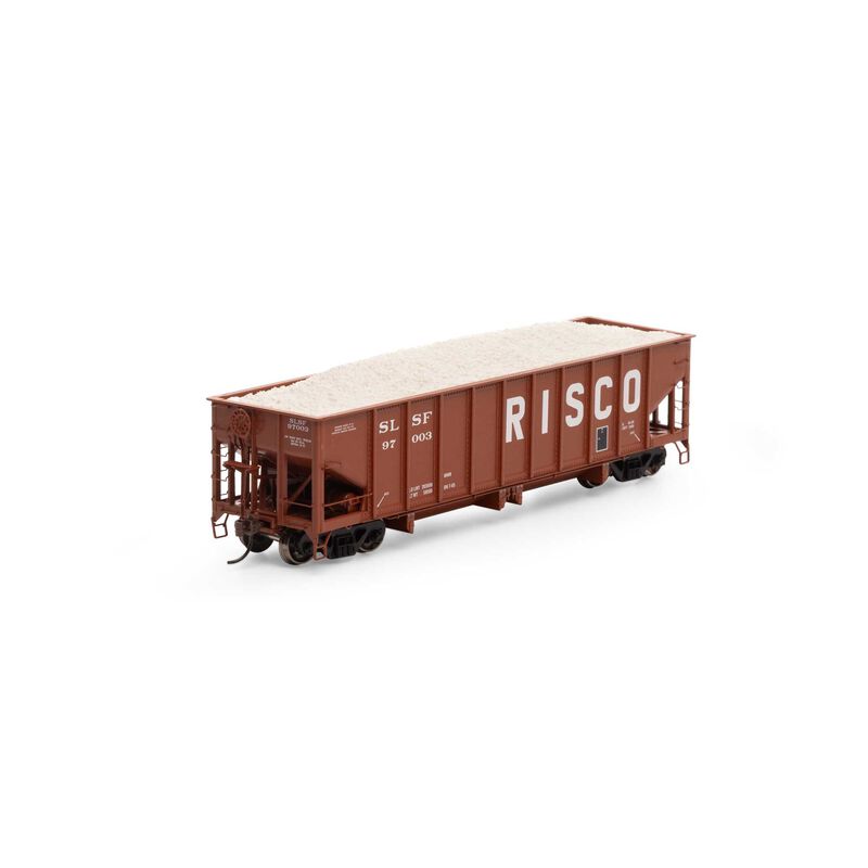 HO 40' Ribbed 3-Bay Ballast Hopper, SLSF #97003