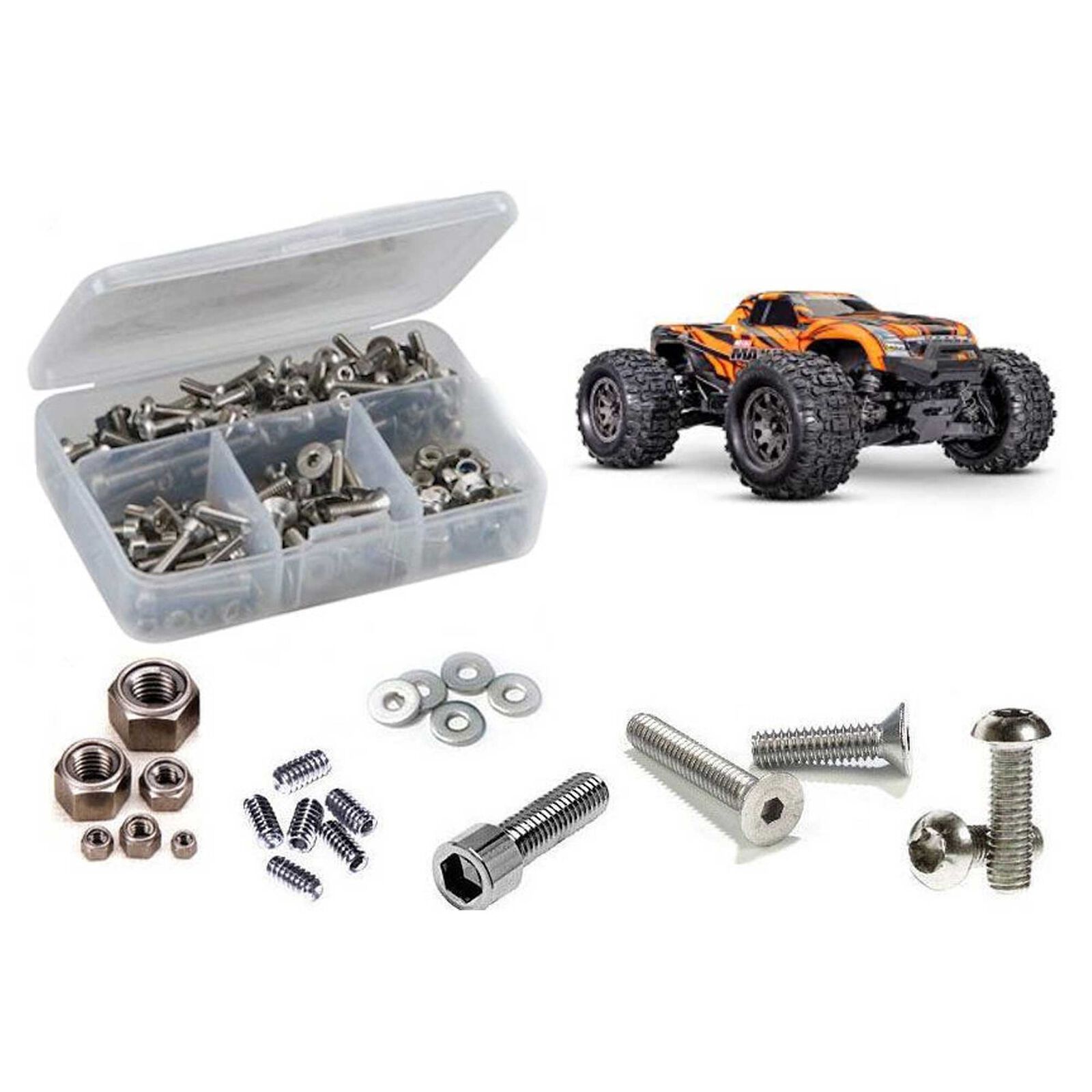 Traxxas Mini Maxx 2s 1/10th (#107154-1) Stainless Steel Screw Kit
