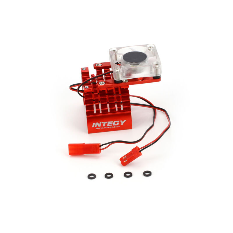 Motor Heatsink and Cooling Fan, Red