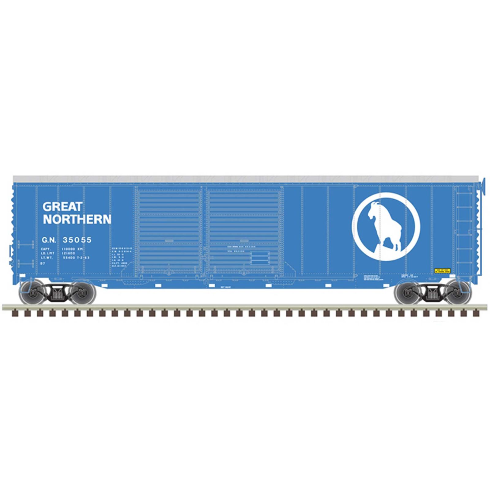 HO 50' Postwar Box Car Great Northern 35055