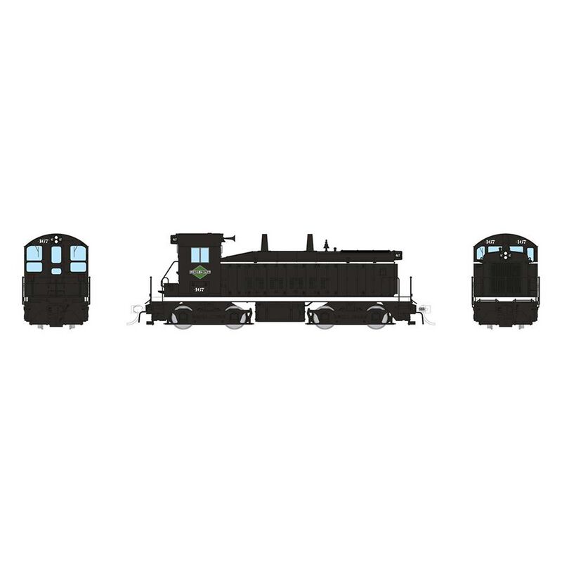 HO EMD SW9 (DC/DCC/Sound): Illinois Central - Black Scheme: #468