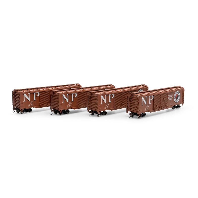 HO PS-1 Double Sliding Door Box Car, NP #6574 / 6677 / 6703 / 6812 (4)