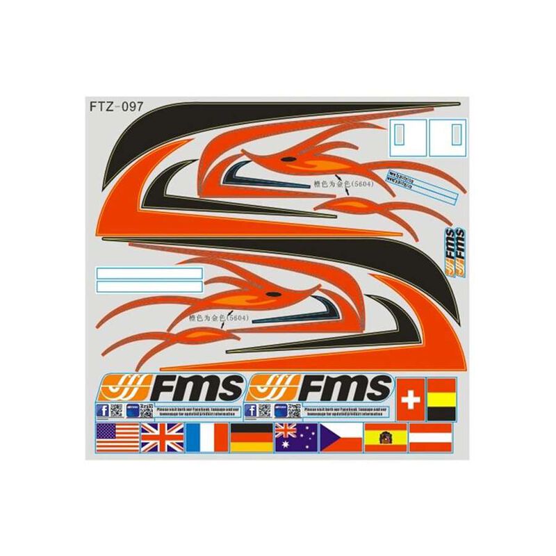 Decal Sheet: Red Dragonfly 900mm