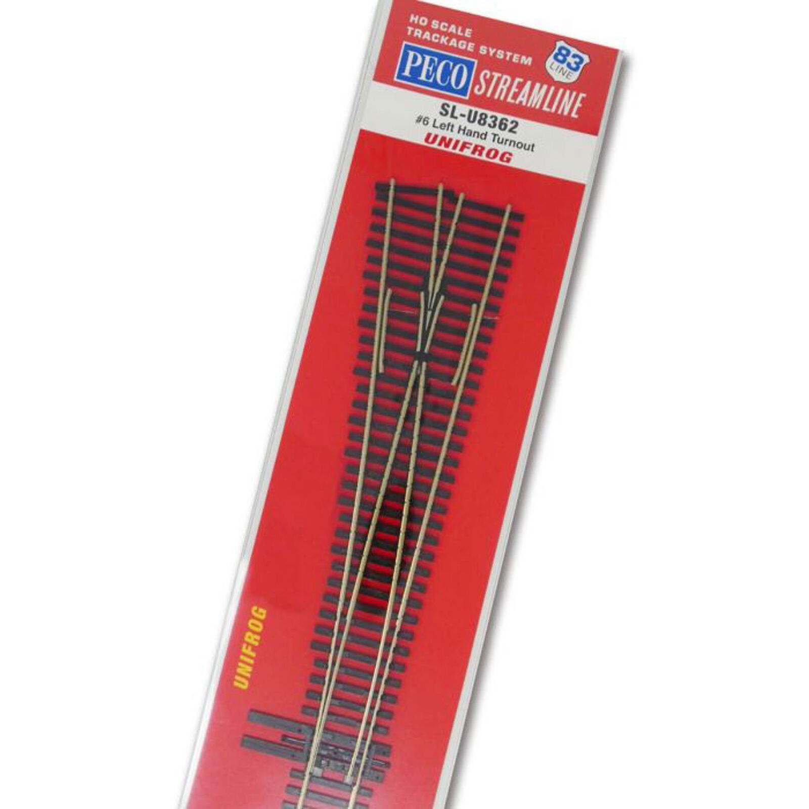 HO Code 83 Unifrog #6 Left Hand Turnout