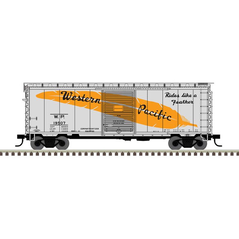N 40' PS-1 Box Car WP 19507, Silver/Orange