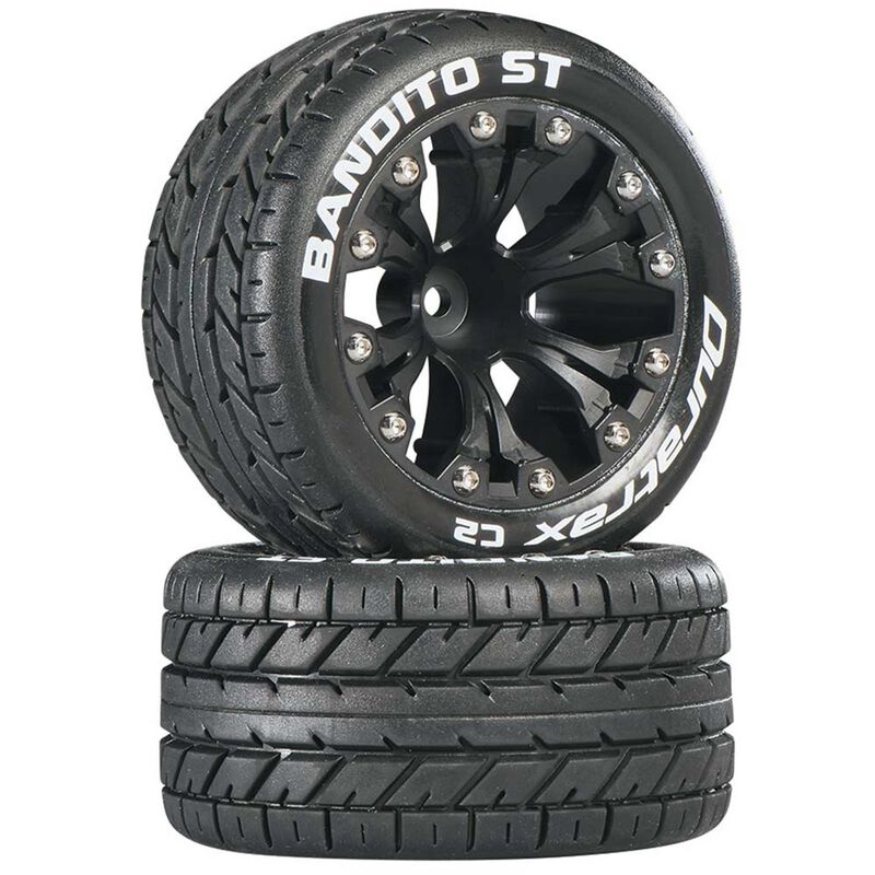 Bandito ST 2.8 Mounted 1/2" Offset C2 Tires, Black (2)