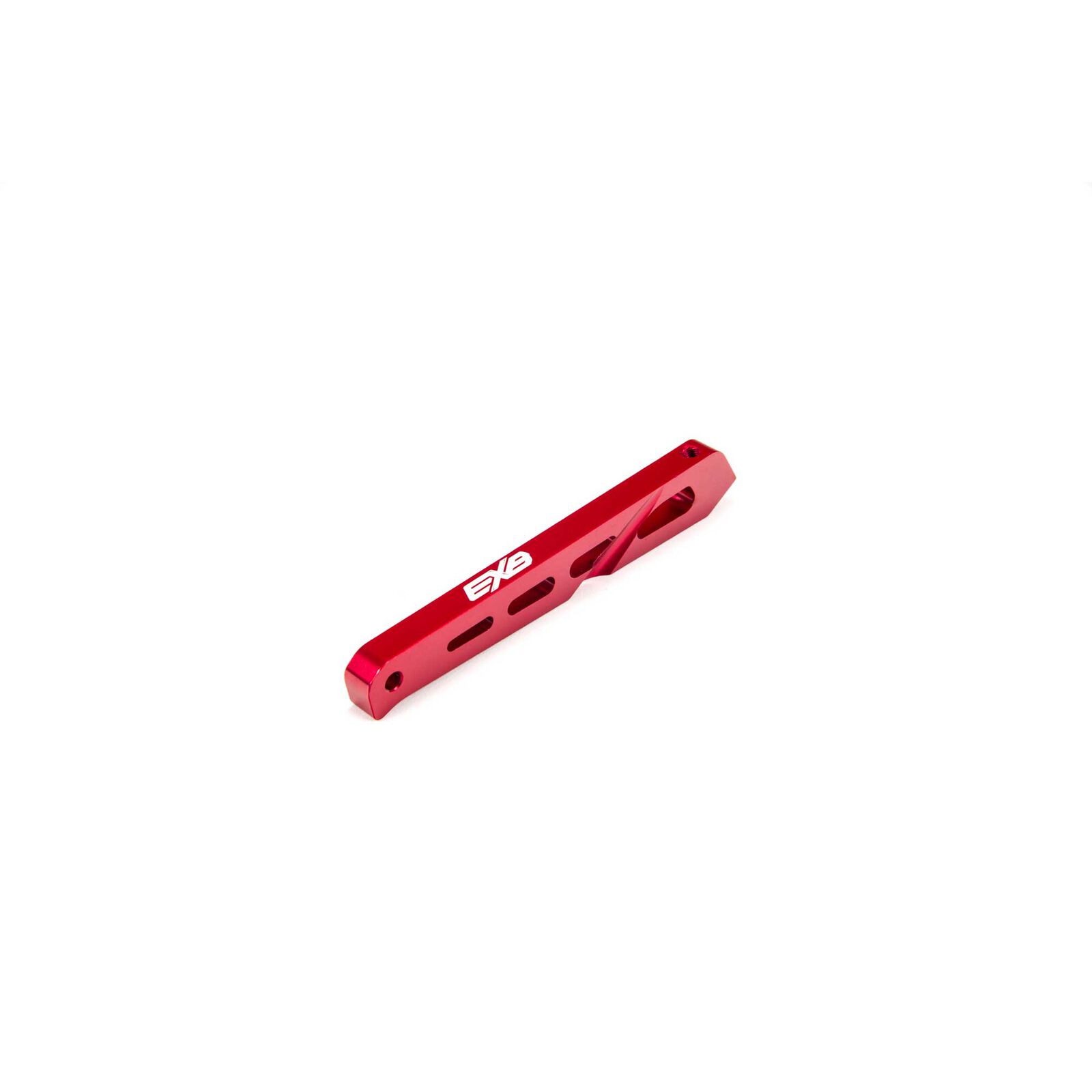 Rear Center Aluminum Chassis Brace, 87mm Red: EXB