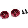 Large Wing Button, Aluminum, Red (2): 1/8 ARRMA BLX