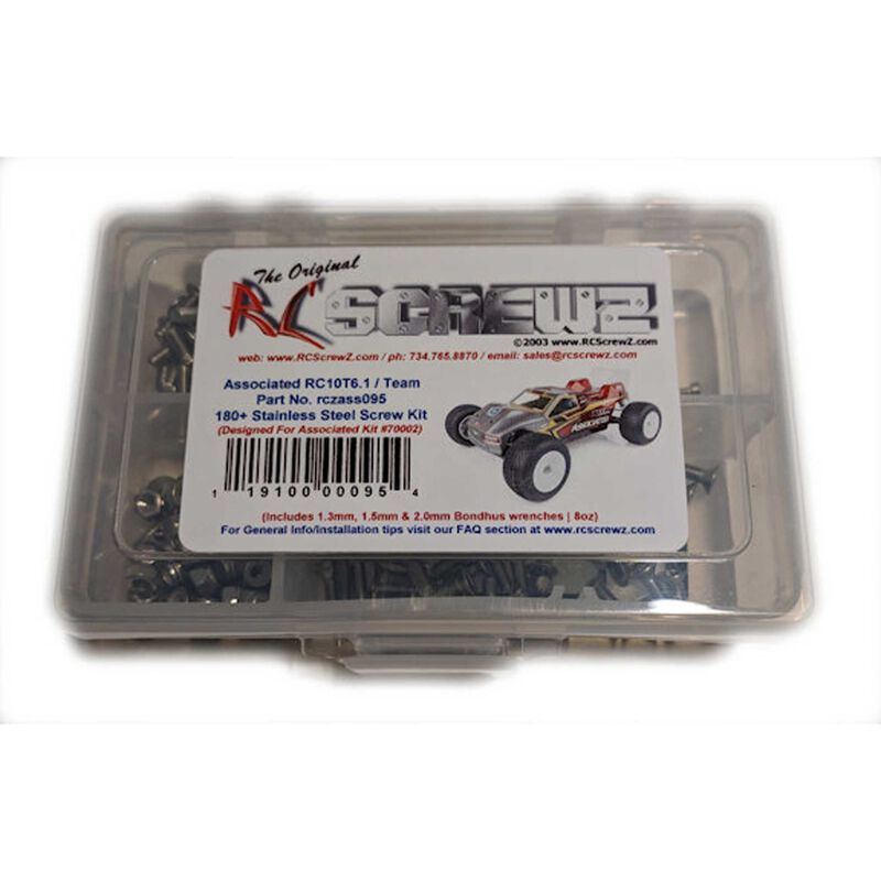 Stainless Steel Screw Set: Team Associated RC10T6.1 Team 1/10