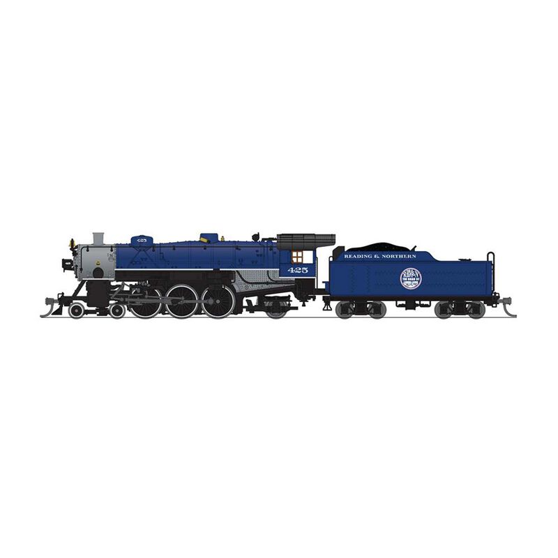 N Light Pacific 4-6-2 Steam Locomotive, RBMN #425 Dark Blue, with Paragon4
