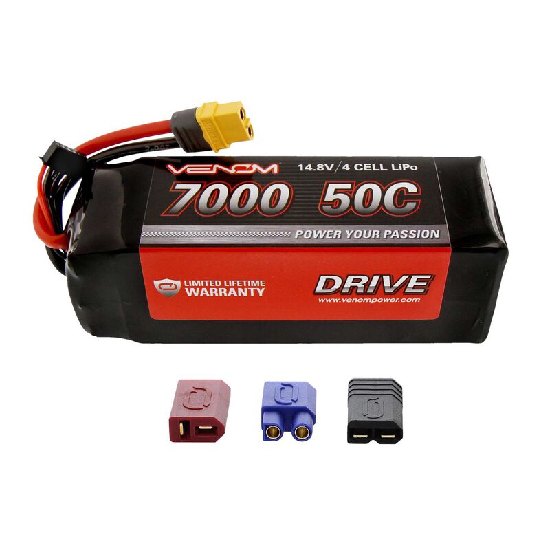 14.8V 7000mAh 4S 50C DRIVE LiPo Battery: UNI 2.0 Plug