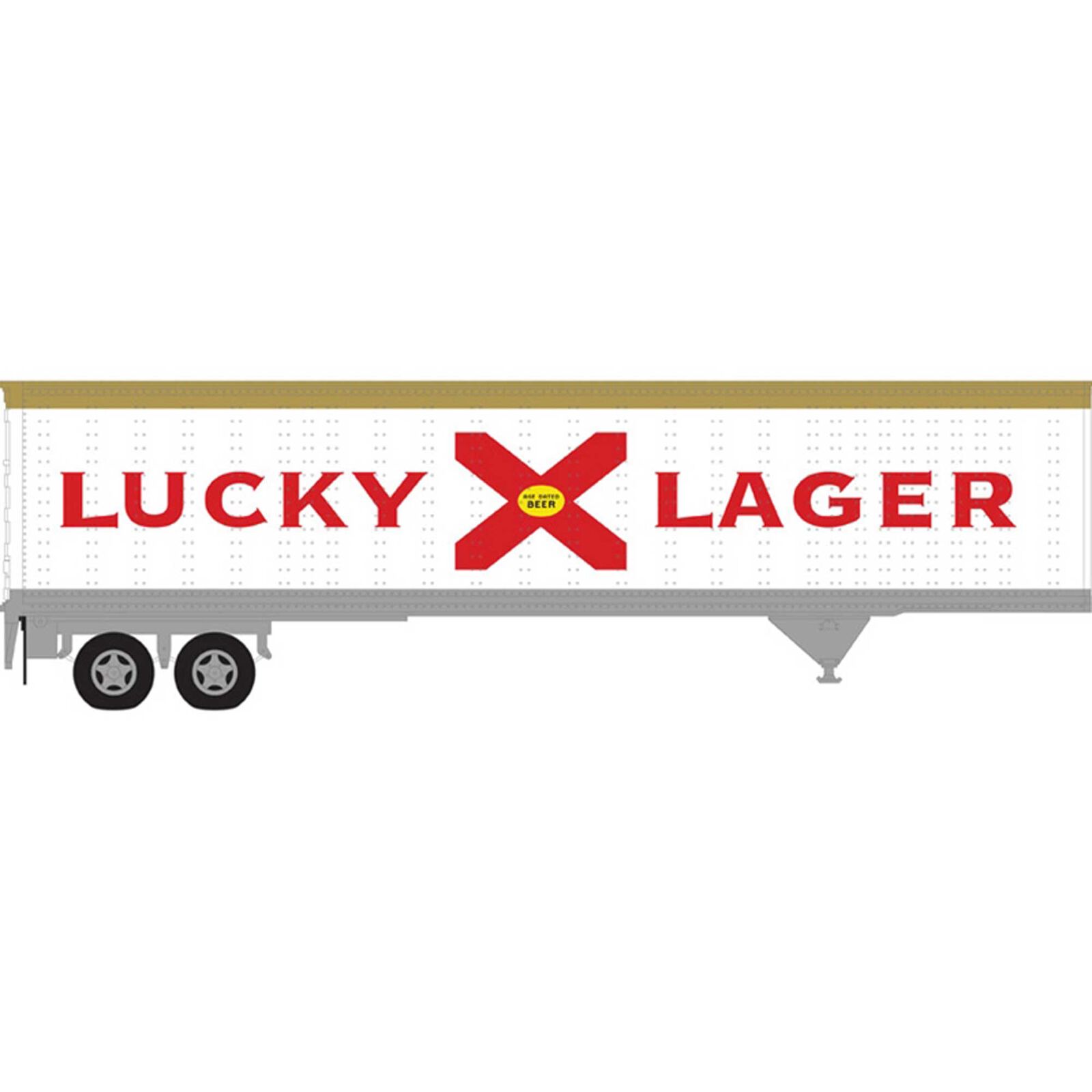 HO 45' Pines Trailer Lucky Lager, White/Red