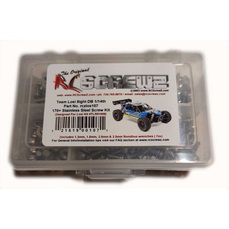 Stainless Screw Kit: Losi Mini 8ight DB 1/14th