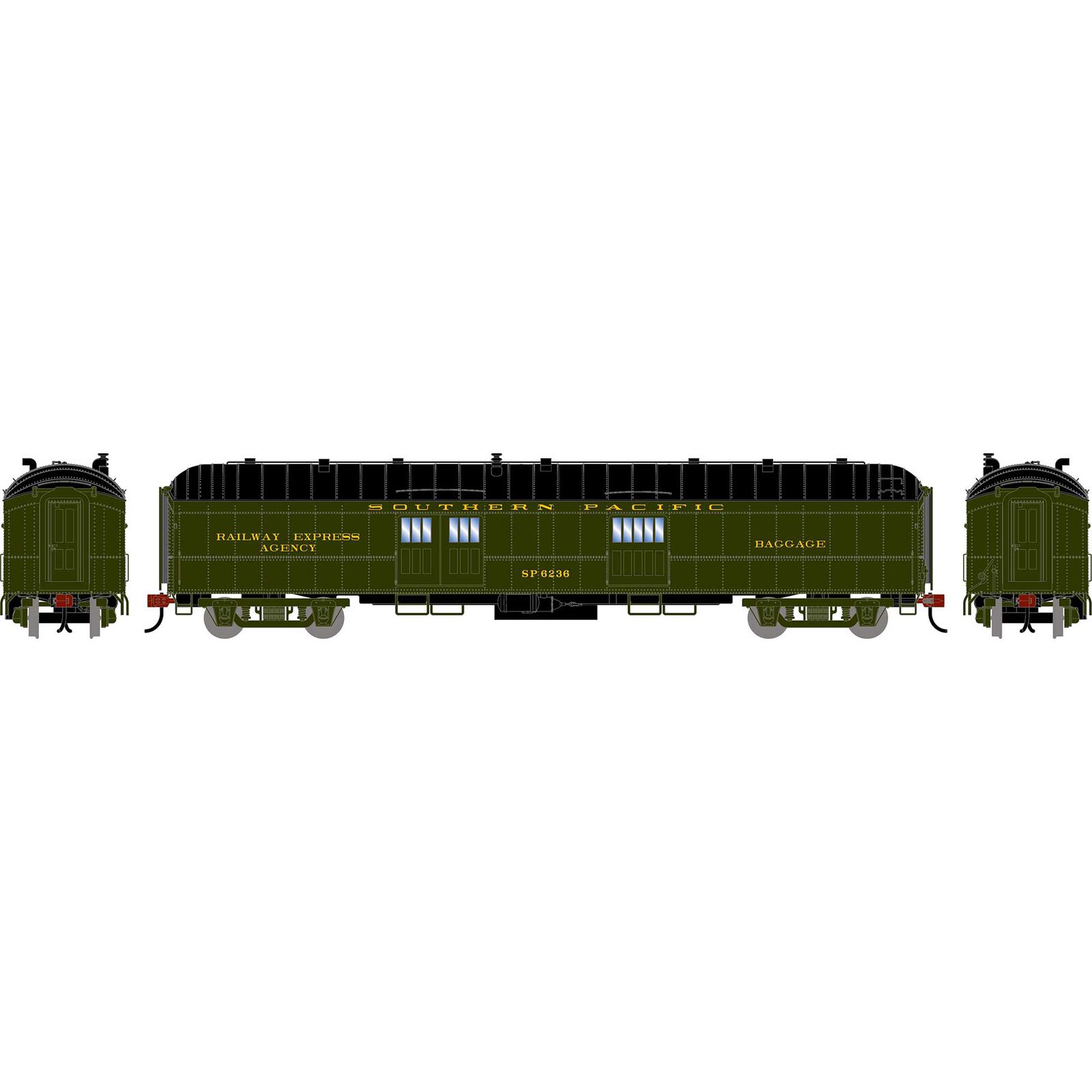 HO ATH 60' Pullman Common Standard Baggage Car, SP #6236