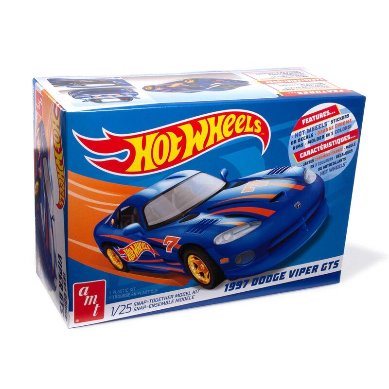 1/25 Hot Wheels 1997 Dodge Viper GTS Snap Model Kit