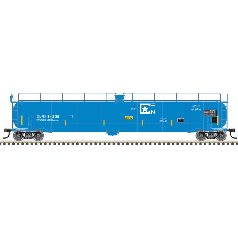 N 33K Gallon Tank Car GLNX 34235, Blue/White