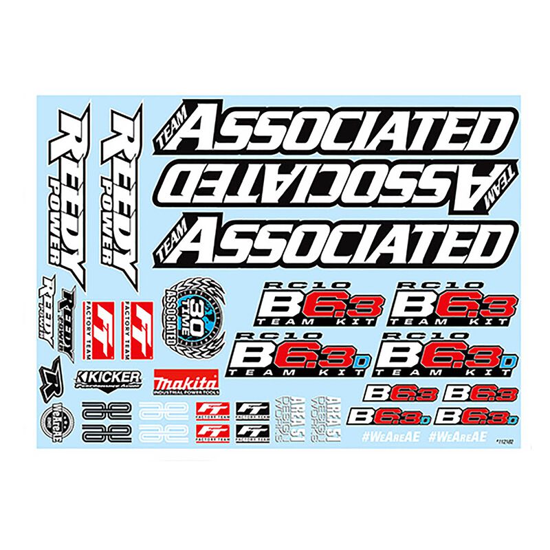 RC10B6.3 Decal Sheet