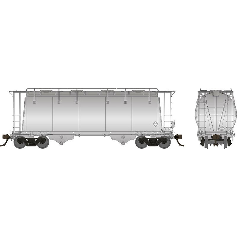 HO Procor 3000 cu ft Hopper Unlettered with Handrail