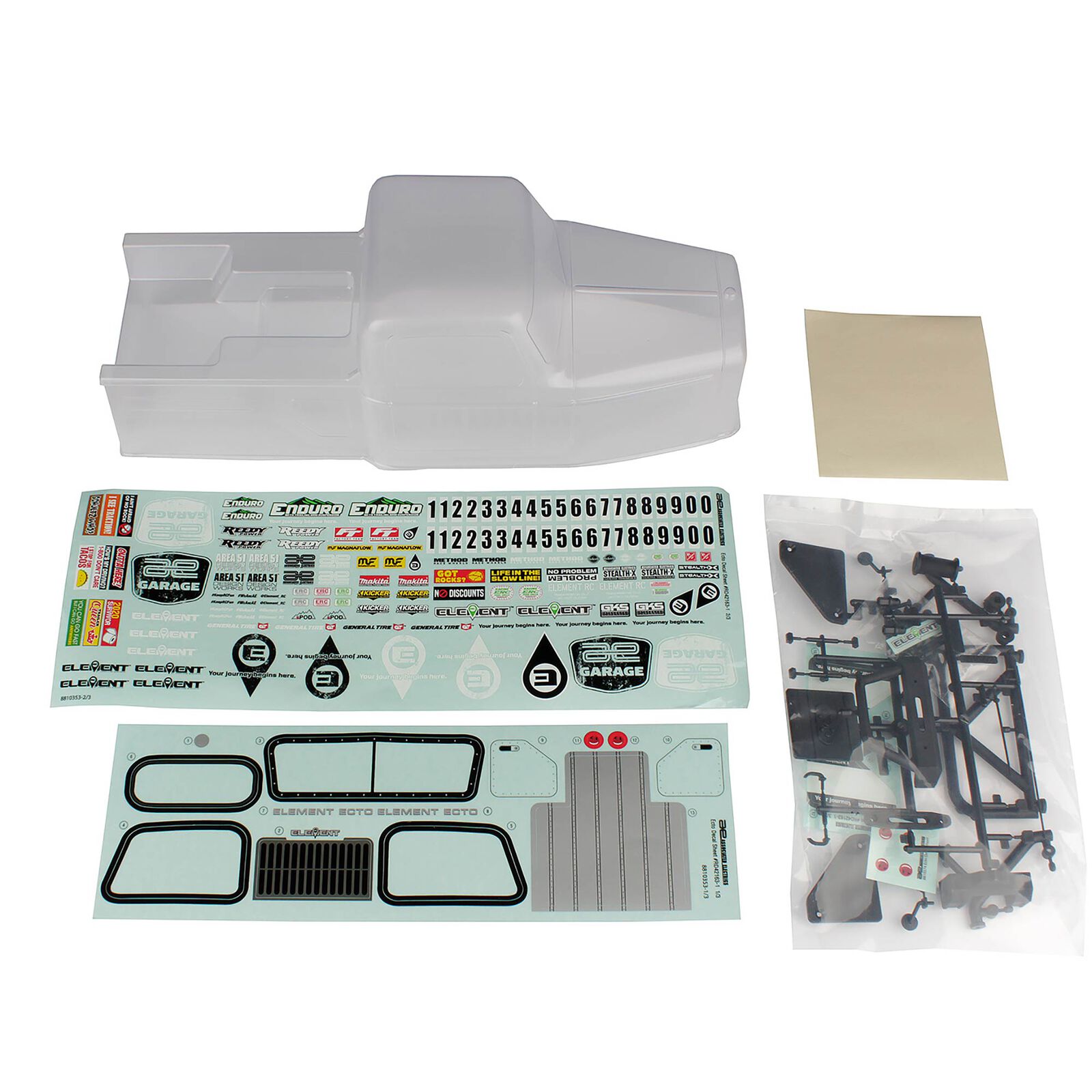 1/10 Clear Enduro Ecto Body Set