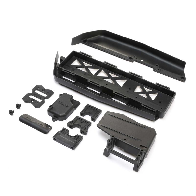 Battery Tray, Center Diff & Servo Mount: 8XE 2.0
