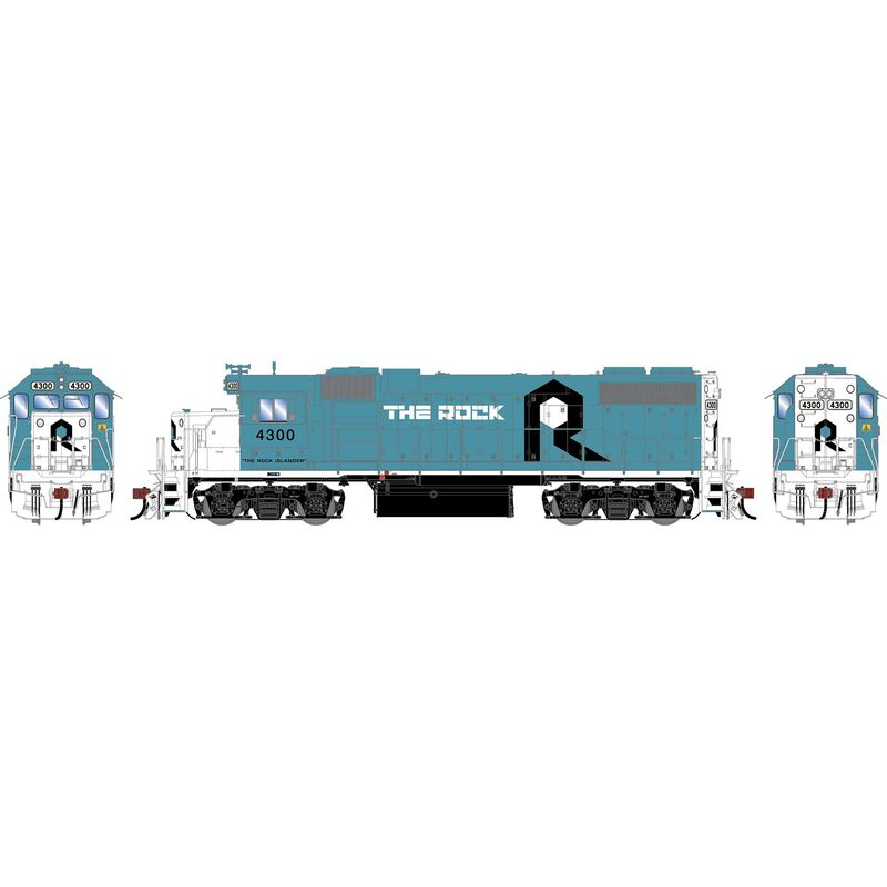 HO GEN GP38-2 Locomotive w/DCC & Sound, RI 'The Rock Islander' #4300