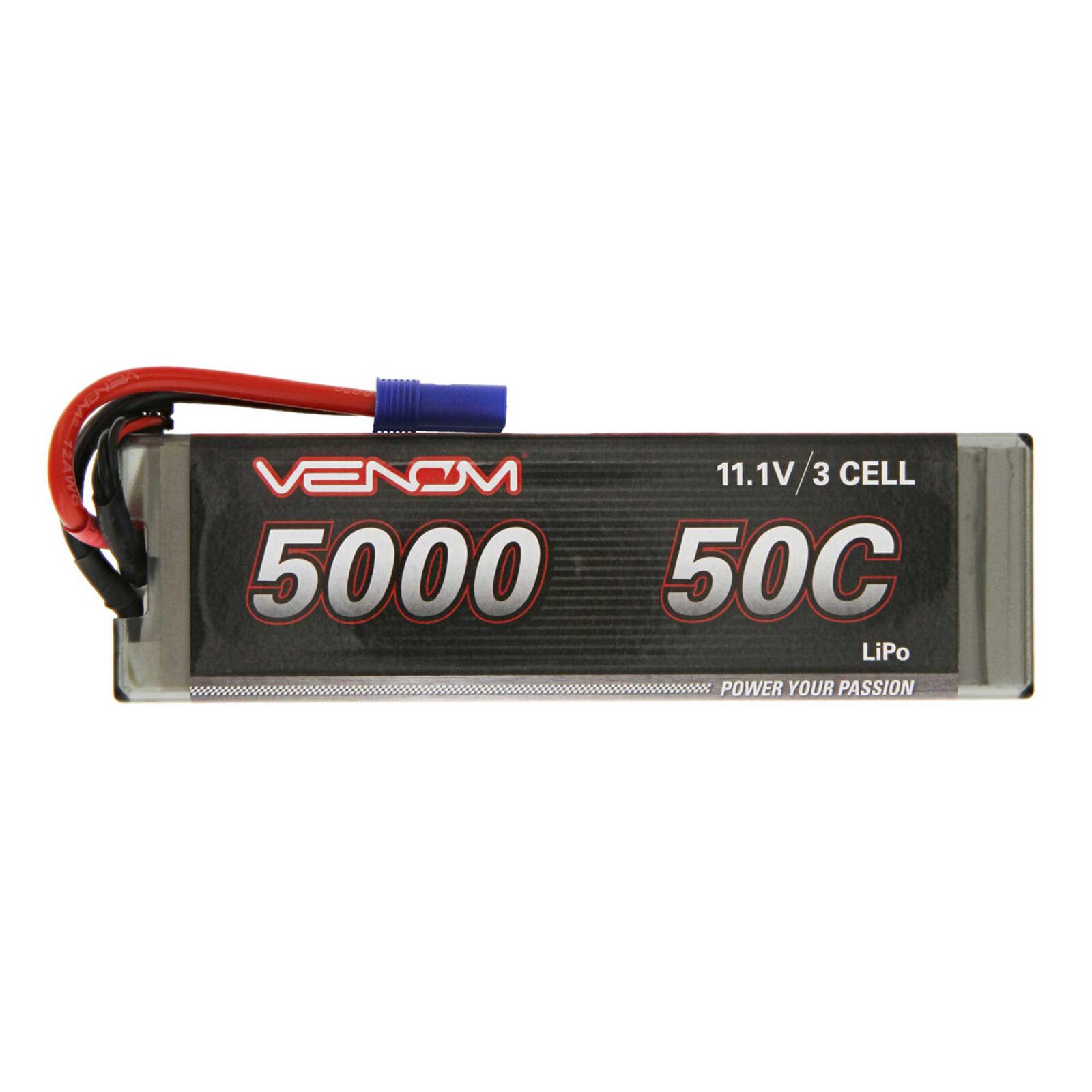 11.1V 5000mAh 50C 3S Flat Pack LiPo Battery: EC5