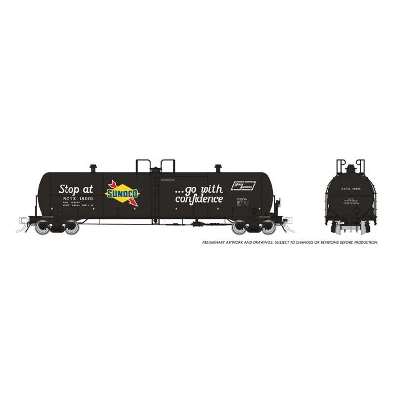 HO Procor 20K gal Tank Car: Sunoco (NCTX): Single Car