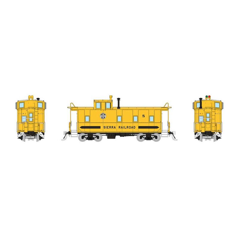 HO SP C-40-3 Steel Caboose, Sierra RR #8