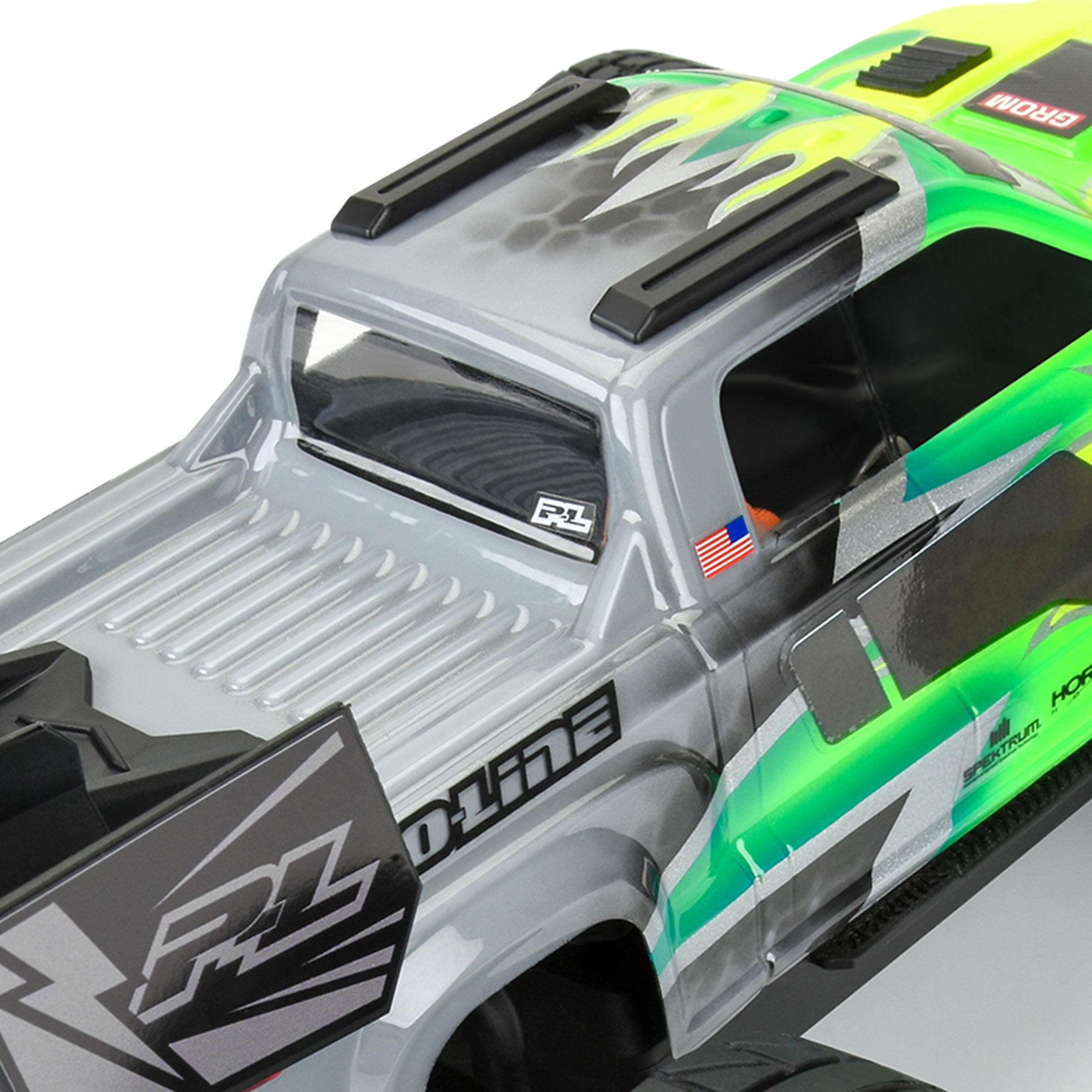 Pro-Line Racing 1/18 Sector Wing Set and Roof Skids Black: Granite