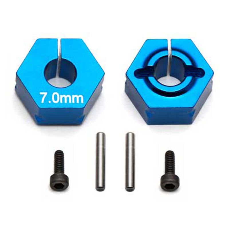 Factory Team 7.0mm Clamping Wheel Hexes, 1/8 Team Associated RC10B5M