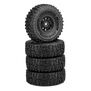 Landmines Tires, Mounted Black Hazard Wheel, Gold Compound (2)