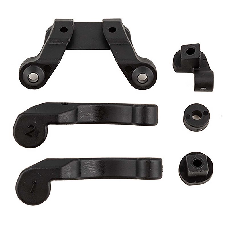 Front Wing Mount, Fan Mounts & Shim Set, 1/10 Team Associated RC10B6.4