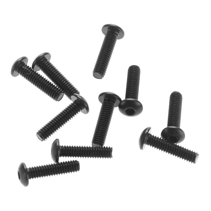 Hex Socket Button Head M2.6x10mm, Black (10)