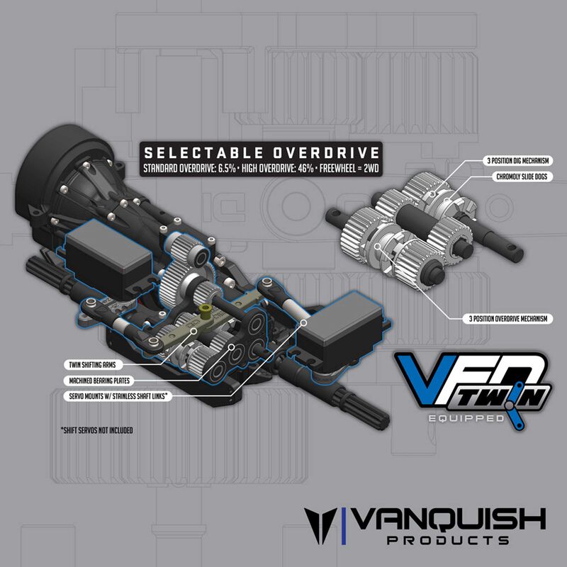 BTA Servo Mount For Vanquish VS4-10 Phoenix & F10 Portal Axles – Low Center Of Gravity CNC Upgrade
