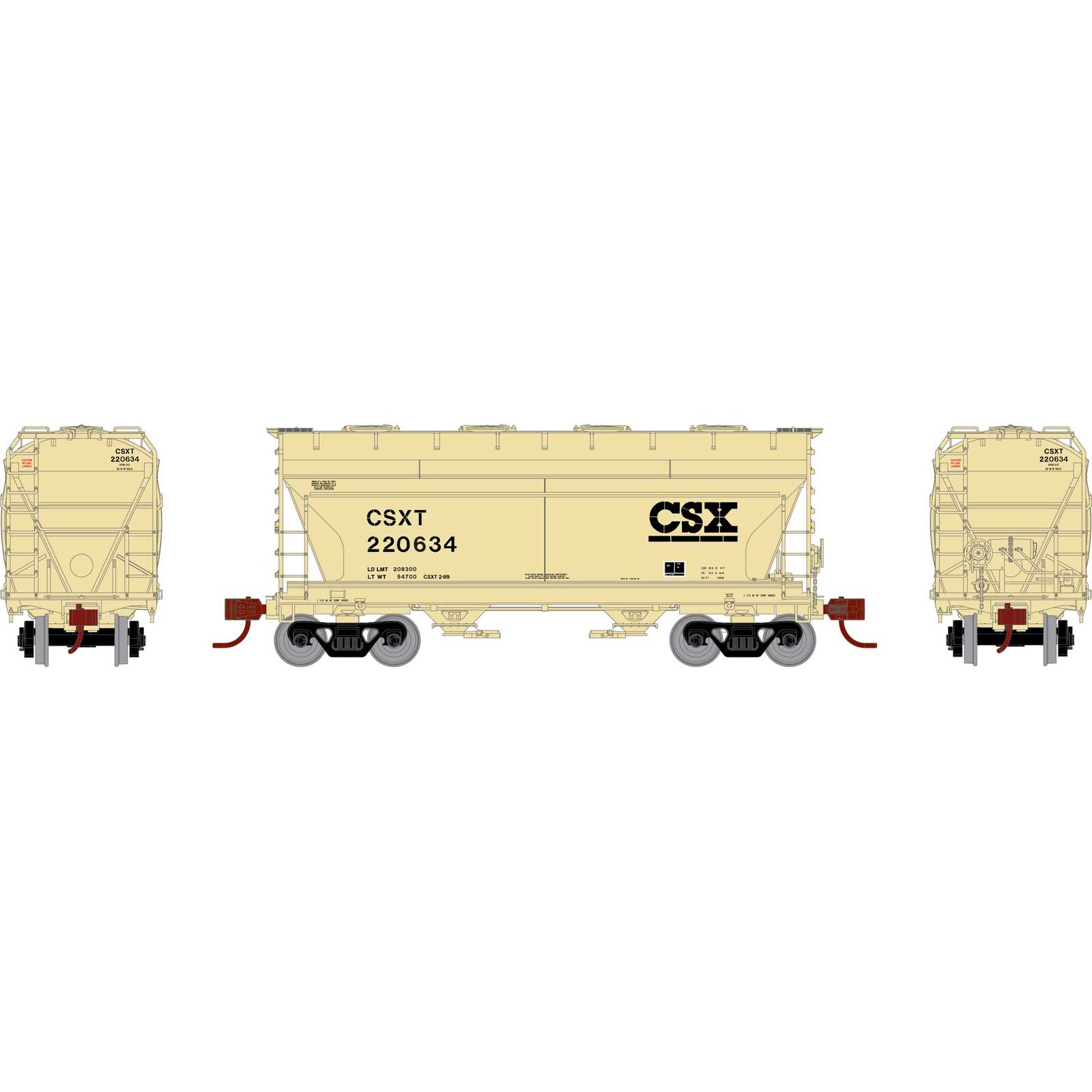 N ACF 2970 Covered Hopper, CSXT #220634