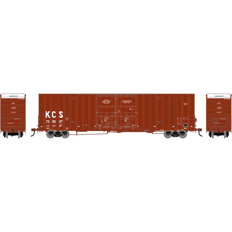 HO ATH 60' Gunderson High Cube Double Door Box Car, KCS #759007