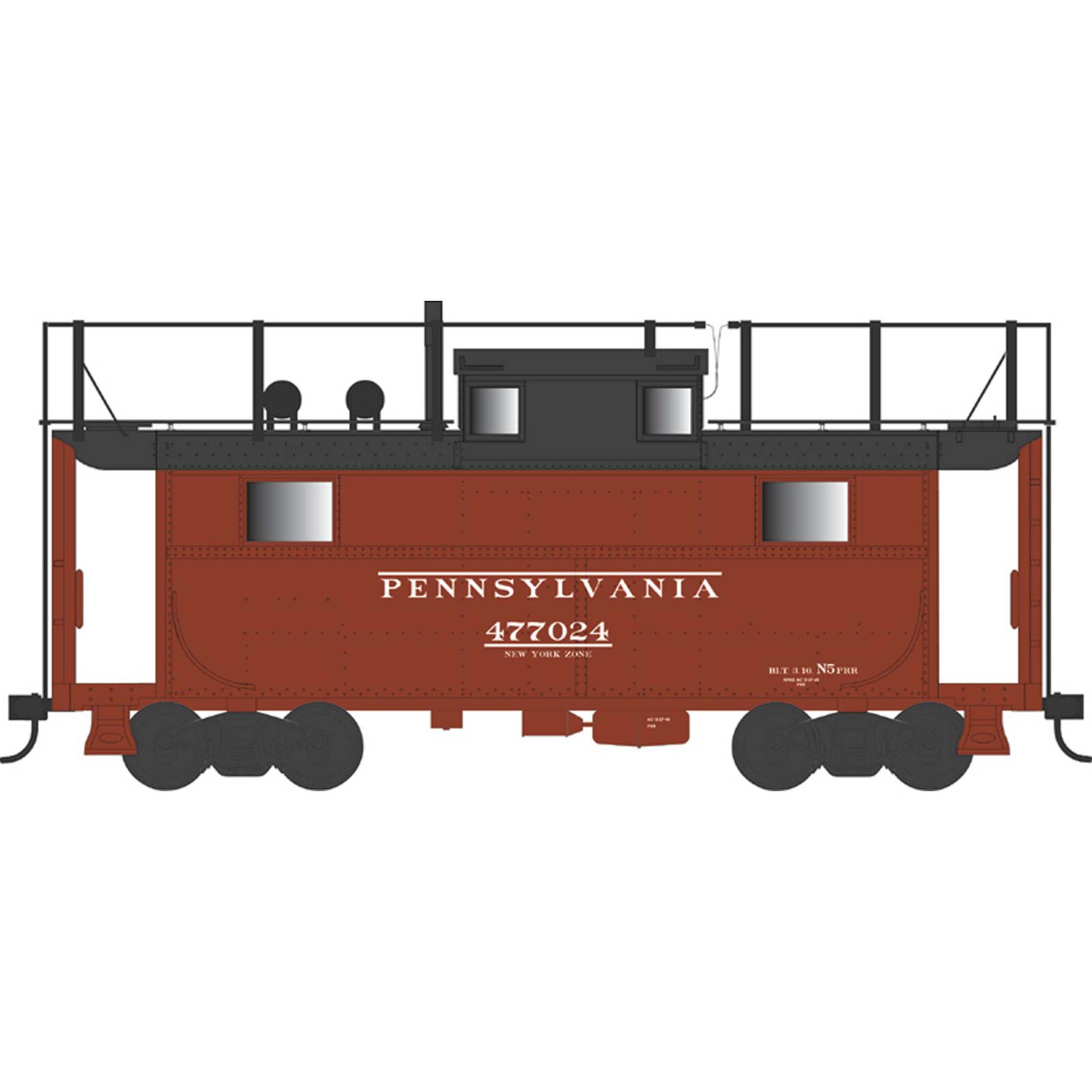 HO N5 Caboose, PRR NY Zone with with Trainphone #477017