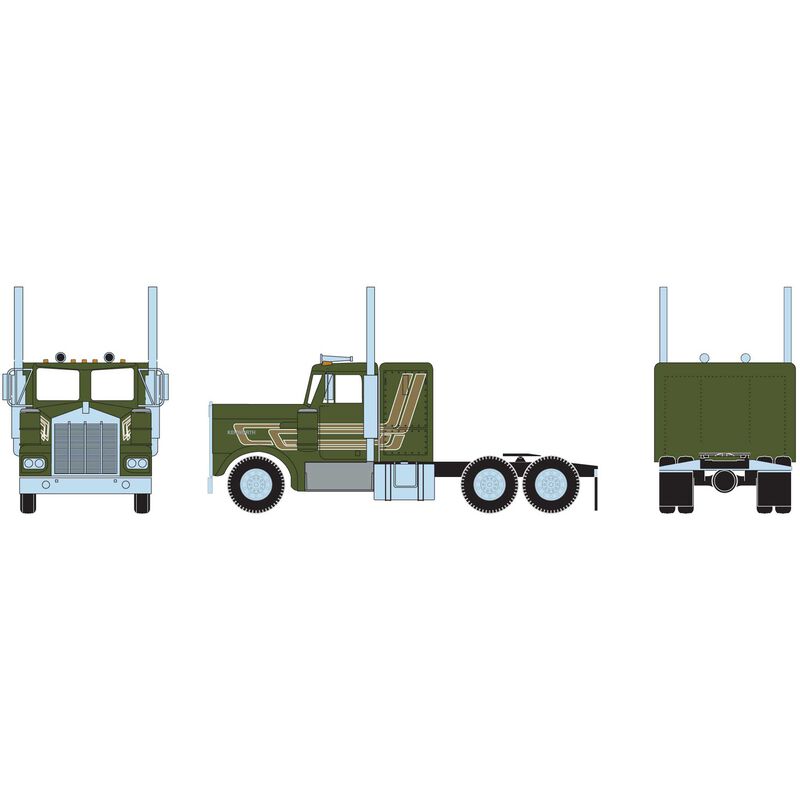 HO RTR KW Tractor, Green & Gold