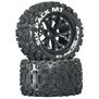 Six-Pack MT 2.8" 2WD Mounted 1/2" Offset Tires, Black (2)