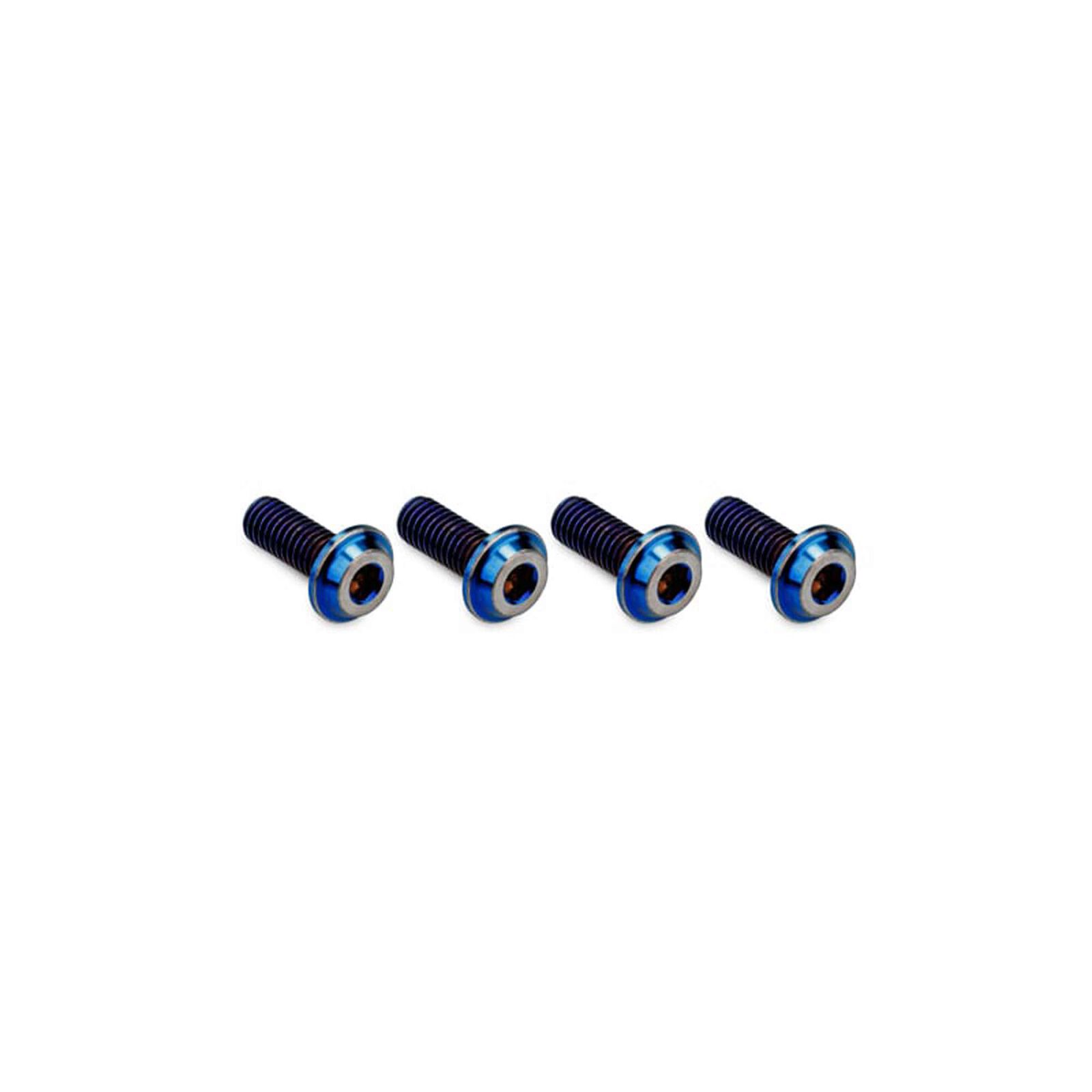 3x8mm Top Hat Titanium Screw, Burnt Blue (4)