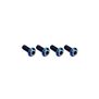 3x8mm Top Hat Titanium Screw, Burnt Blue (4)