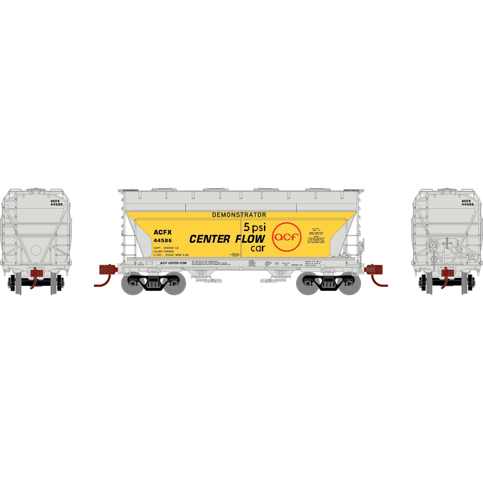 HO RTR ACF 2970 Covered Hopper, ACF Demo #44586