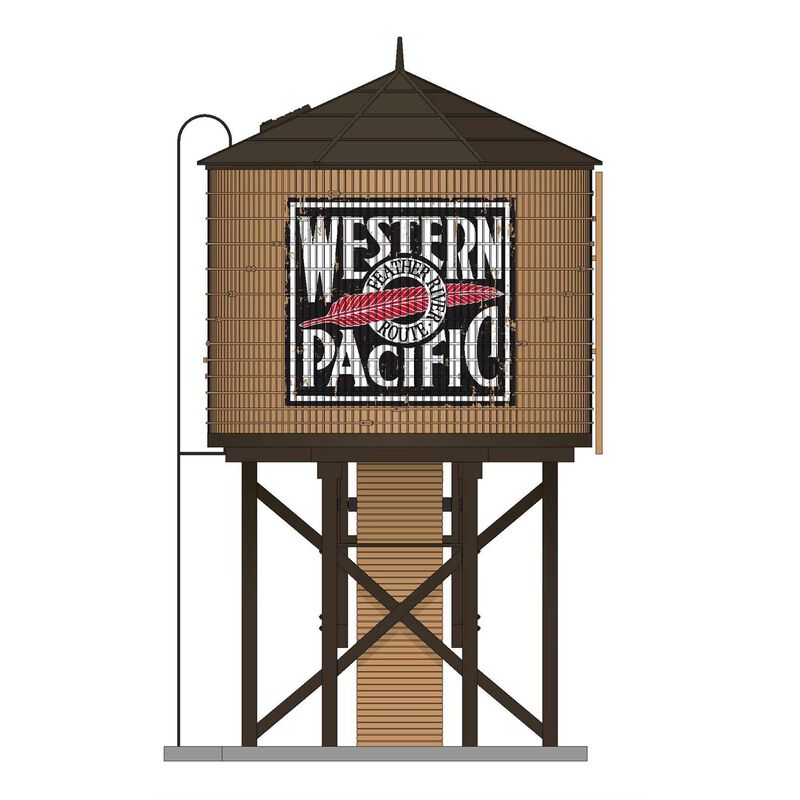 HO, Operating Water Tower with Sound, WP, Weathered