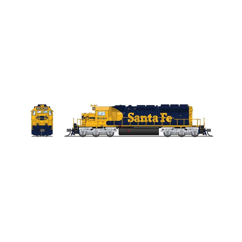 N, EMD SD40-2 Locomotive, ATSF 5030, Yellow Bonnet