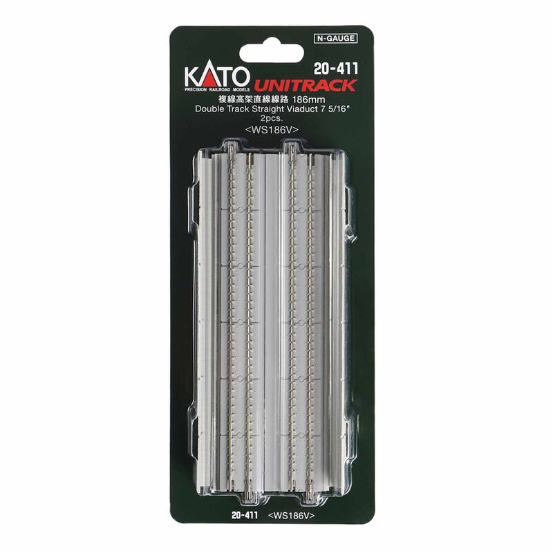 N 7.32" (186mm) Double Track Straight Viaduct