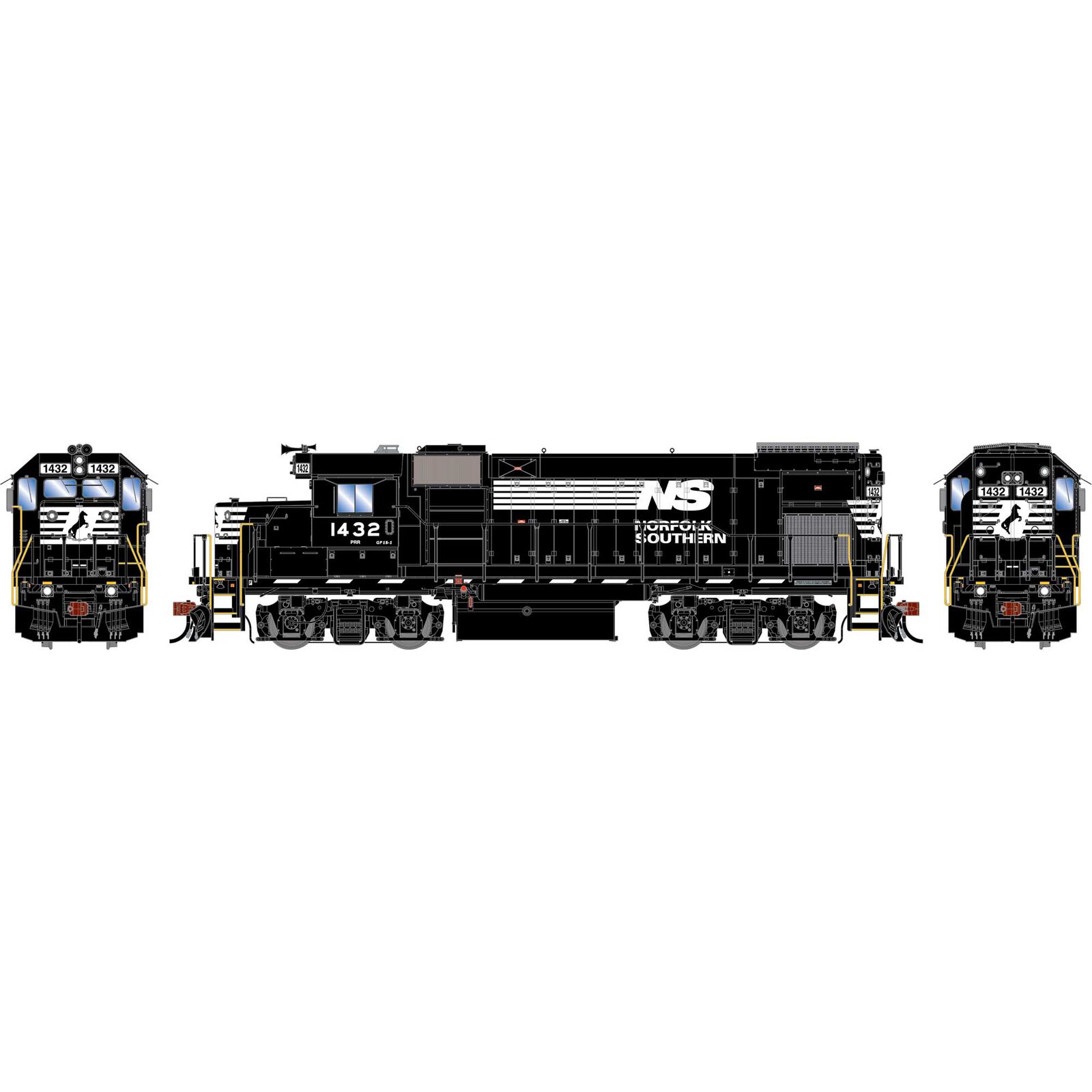 HO GEN GP15-1 Locomotive w/DCC & SOUND, NS #1432