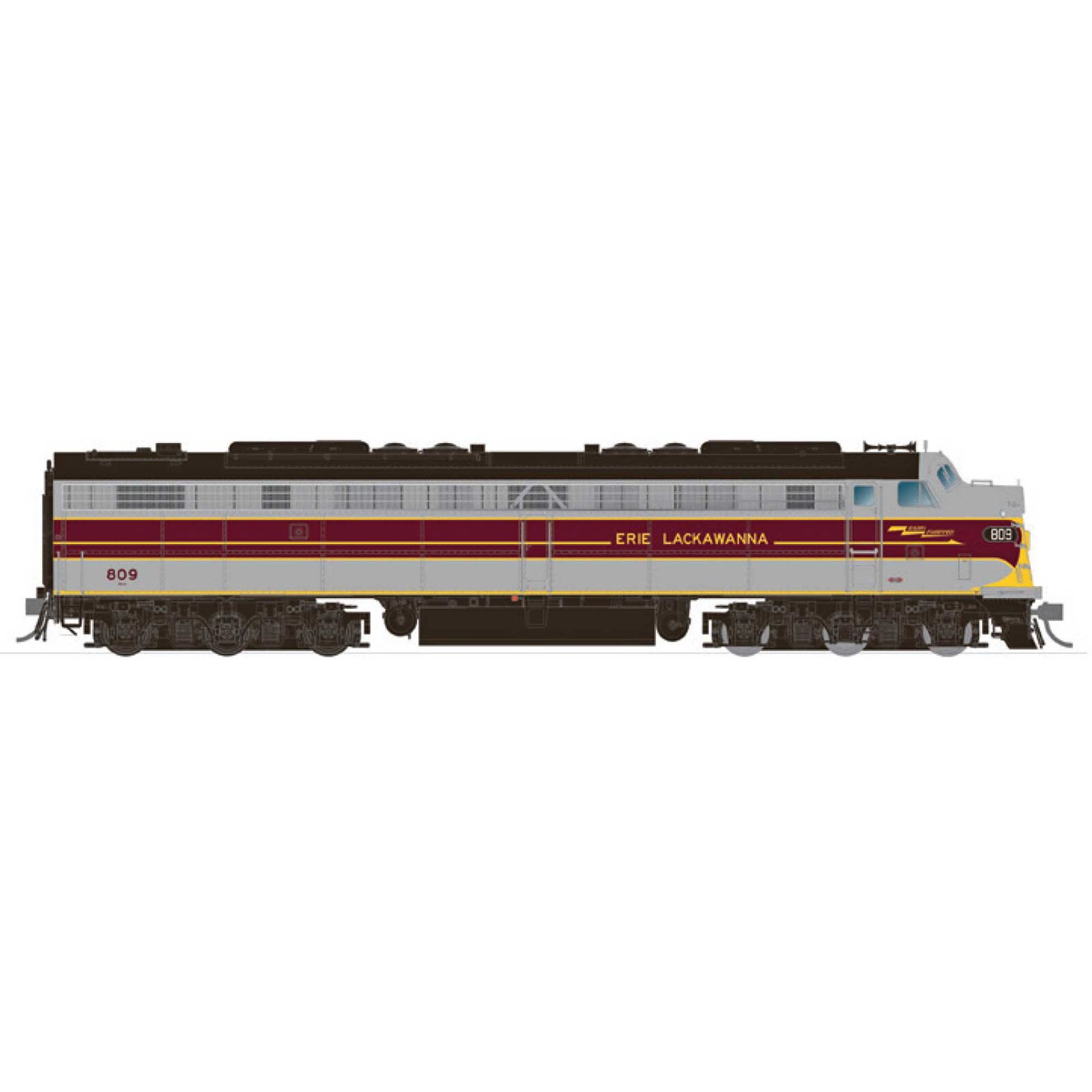 HO EMD E8A (DC/DCC/Sound) EL Grey and Maroon: #814